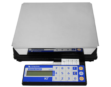 Весы почтовые МЕРА ВП-3-К-ЖКИ-П Курьер 32 кг 231х251 (RS-232, кабель USB)